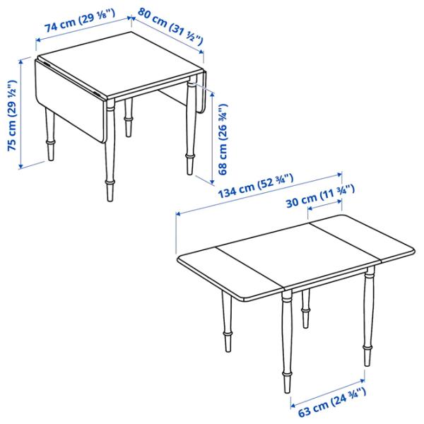 Masă de bucătărie pliabilă Ikea Danderyd PAL/ Brown photo 5