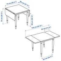 Кухонный стол cкладнои Ikea Danderyd ДСП/ Коричневый photo 5