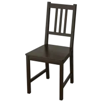 Кухонный стул Ikea Stefan Ткань/ Тёмно-коричневый Черный