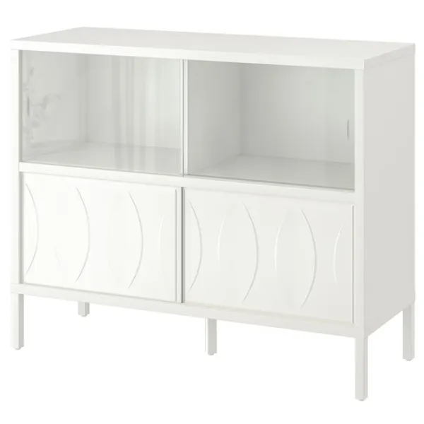 Витрина для гостиной Ikea Kalknas  ДСП / White photo 1