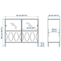 Dulap cu vitrină Ikea Kalknas PAL / White photo 2
