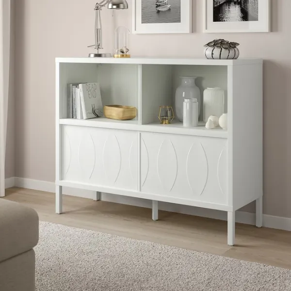 Витрина для гостиной Ikea Kalknas  ДСП / White photo 3