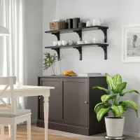 Полки Ikea Bergshult/Ramshult ДСП / Черный-коричневый photo 2