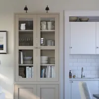 Dulap cu vitrină Ikea Havsta PAL / Beige photo 2
