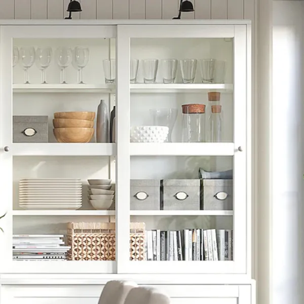 Витрина для гостиной Ikea Havsta ДСП / White photo 2
