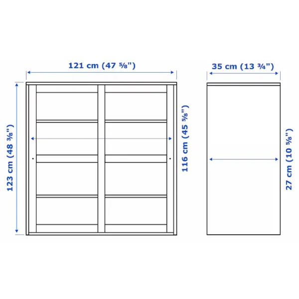 Витрина для гостиной Ikea Havsta ДСП / White photo 3