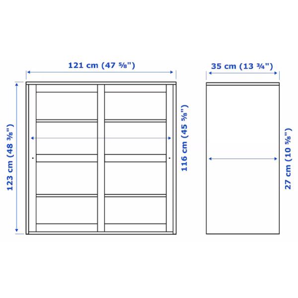 Витрина для гостиной Ikea Havsta ДСП / White photo 3