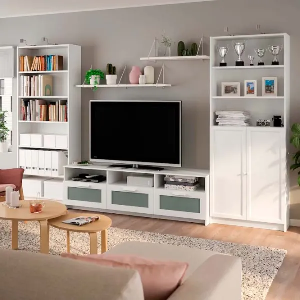 Living Ikea Billy/Brimnes Modulară / White photo 2