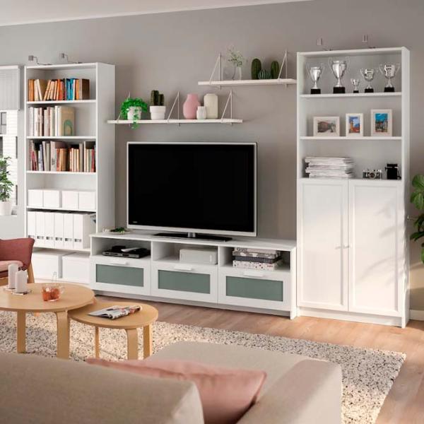 Living Ikea Billy/Brimnes Modulară / White photo 2