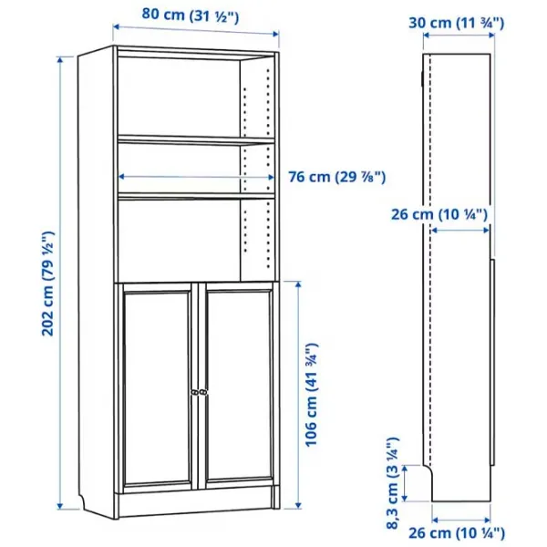 Living Ikea Billy/Brimnes Modulară / White photo 8
