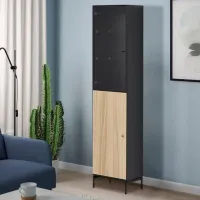 Dulap cu vitrină Ikea Boastad PAL / Oak Veneer photo 3