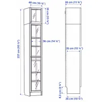 Dulap cu vitrină Ikea Billy PAL / Walnut photo 3