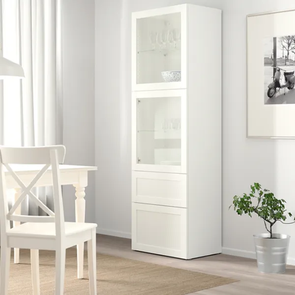 Витрина для гостиной Ikea Besta ДСП / White photo 2