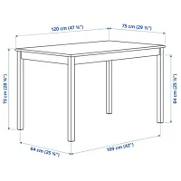 Кухонный стол зафиксированный Ikea Ingo ДСП/ Коричневый photo 6