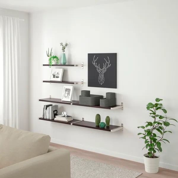 Полки Ikea Bergshult/Granhult ДСП / Черный-коричневый photo 2 Полки Ikea Bergshult/Granhult ДСП / Черный-коричневый photo 2