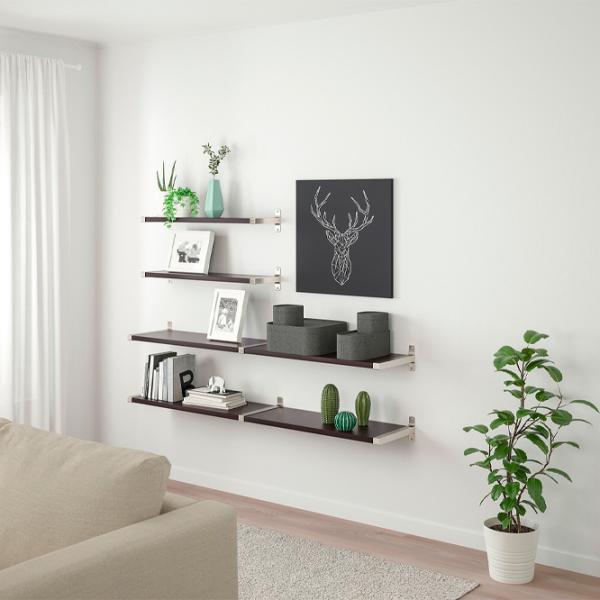 Полки Ikea Bergshult/Granhult ДСП / Черный-коричневый photo 2 Полки Ikea Bergshult/Granhult ДСП / Черный-коричневый photo 2
