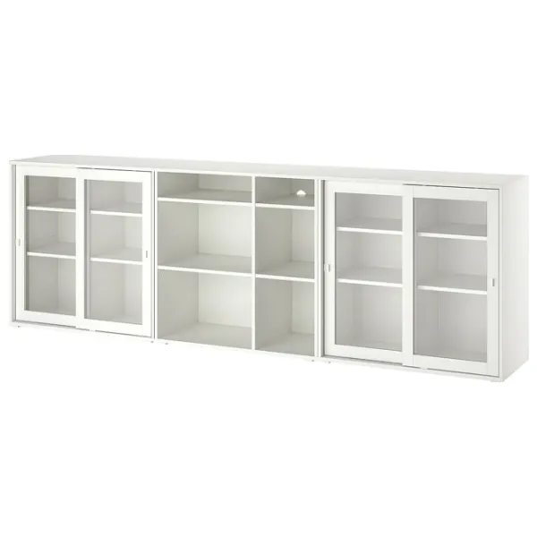 Dulap cu vitrină Ikea Vihals PAL / White photo 1