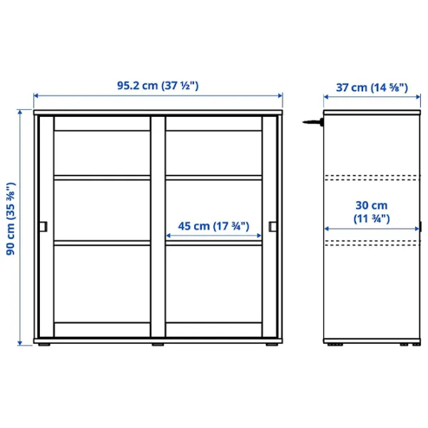 Dulap cu vitrină Ikea Vihals PAL / White photo 2