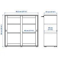Dulap cu vitrină Ikea Vihals PAL / White photo 2