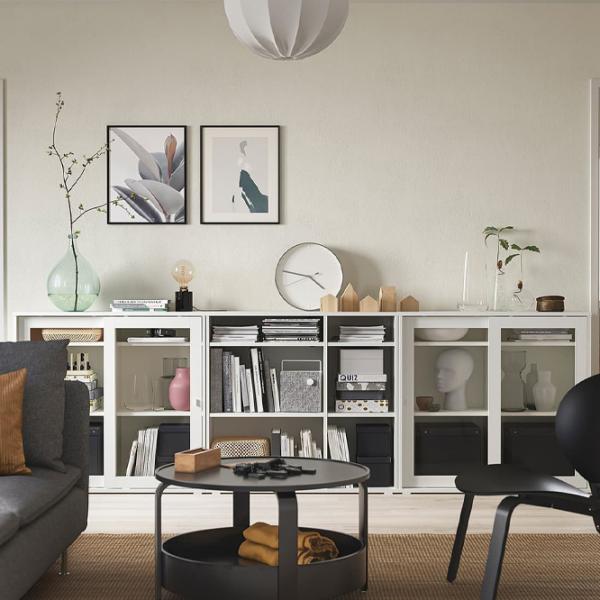 Dulap cu vitrină Ikea Vihals PAL / White photo 3