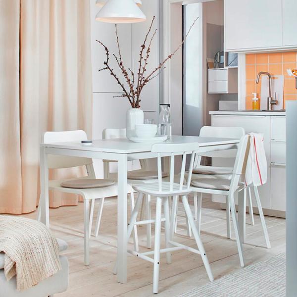 Кухонный стол зафиксированный Ikea Melltorp ДСП/ Белый photo 3