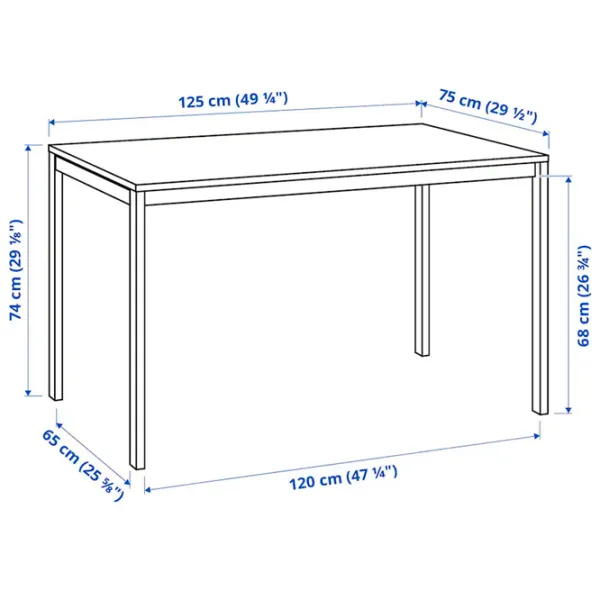 Кухонный стол зафиксированный Ikea Melltorp ДСП/ Белый photo 4