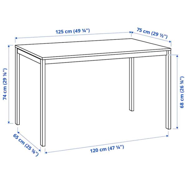 Кухонный стол зафиксированный Ikea Melltorp ДСП/ Белый photo 4
