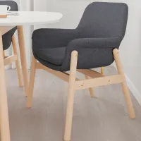 Кухонный стул Ikea Vedbo/Gunnared Ткань/ Серый Wood photo 2
