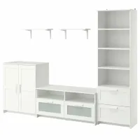 Гостиная Ikea Brimnes/Bergshult Линейная / White