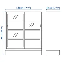 Dulap cu vitrină Ikea Idasen PAL / Dark grey photo 2