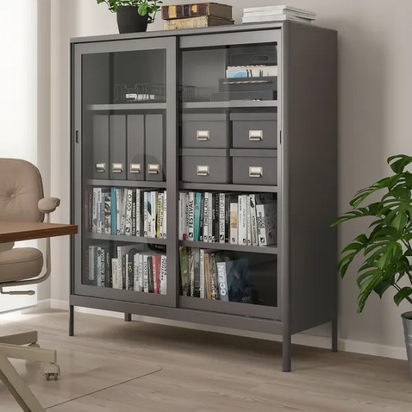 Витрина для гостиной Ikea Idasen ДСП / Dark grey photo 3