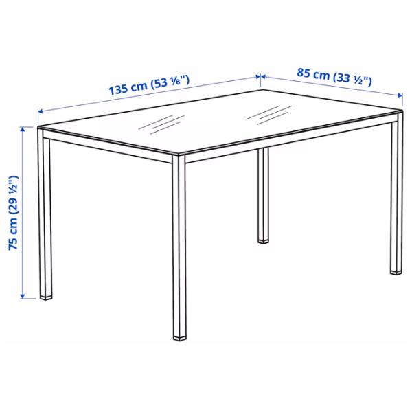 Кухонный стол зафиксированный Ikea Torsby Керамика/ Белый photo 9