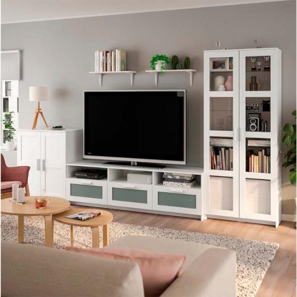 Гостиная Ikea Brimnes/Burhult Линейная / White photo 2 Гостиная Ikea Brimnes/Burhult Линейная / White photo 2