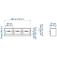 Living Ikea Brimnes/Burhult Liniară / White photo 10