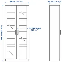 Living Ikea Brimnes/Burhult Liniară / White photo 11