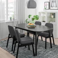 Scaun de bucătărie Ikea Vedbo/Gunnared Poliester/ Dark Gray Black photo 4