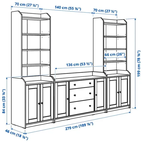 Гостиная Ikea Hauga Модульная / White photo 7 Гостиная Ikea Hauga Модульная / White photo 7