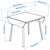 Кухонный стол cкладнои Ikea PS 2012 МДФ/ Коричневый photo 4
