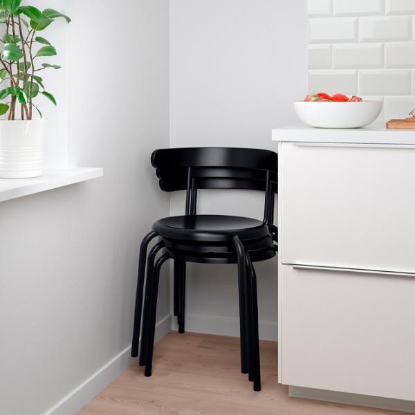 Кухонный стул Ikea Yngvar Пластик/ Черный Антрацит photo 4