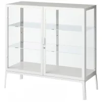 Dulap cu vitrină Ikea Milsbo Metal / White