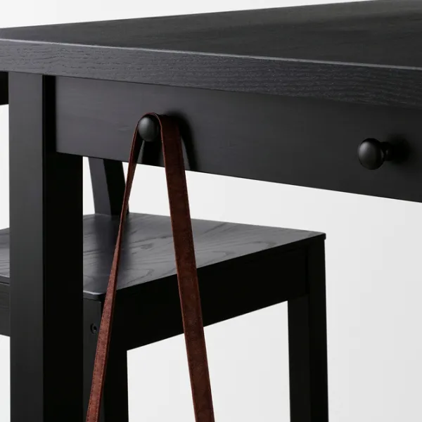 Masă de bucătărie fixă Ikea Nordviken MDF/ Black photo 4