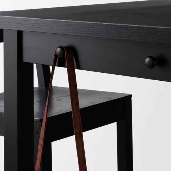 Masă de bucătărie fixă Ikea Nordviken MDF/ Black photo 4