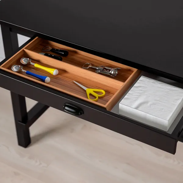 Masă de bucătărie fixă Ikea Nordviken MDF/ Black photo 5