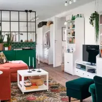 Гостиная Ikea Hauga Модульная / White photo 4