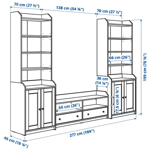 Гостиная Ikea Hauga Модульная / White photo 5 Гостиная Ikea Hauga Модульная / White photo 5