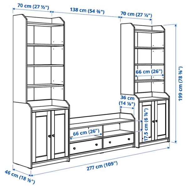 Гостиная Ikea Hauga Модульная / White photo 5 Гостиная Ikea Hauga Модульная / White photo 5