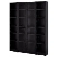 Шкаф Ikea Billy/Oxberg 202 x 160 x 30см / МДФ / Дуб черный