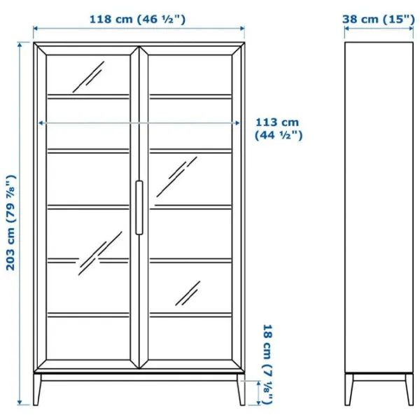 Витрина для гостиной Ikea Regissor  ДСП / White photo 2