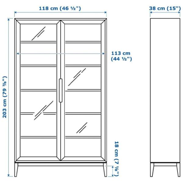 Витрина для гостиной Ikea Regissor  ДСП / White photo 2