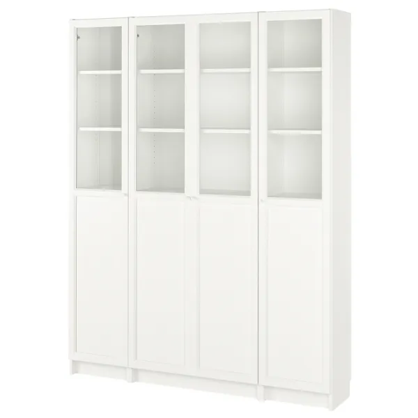 Шкаф Ikea Billy/Oxberg 202 x 160 x 30см / МДФ / White photo 1